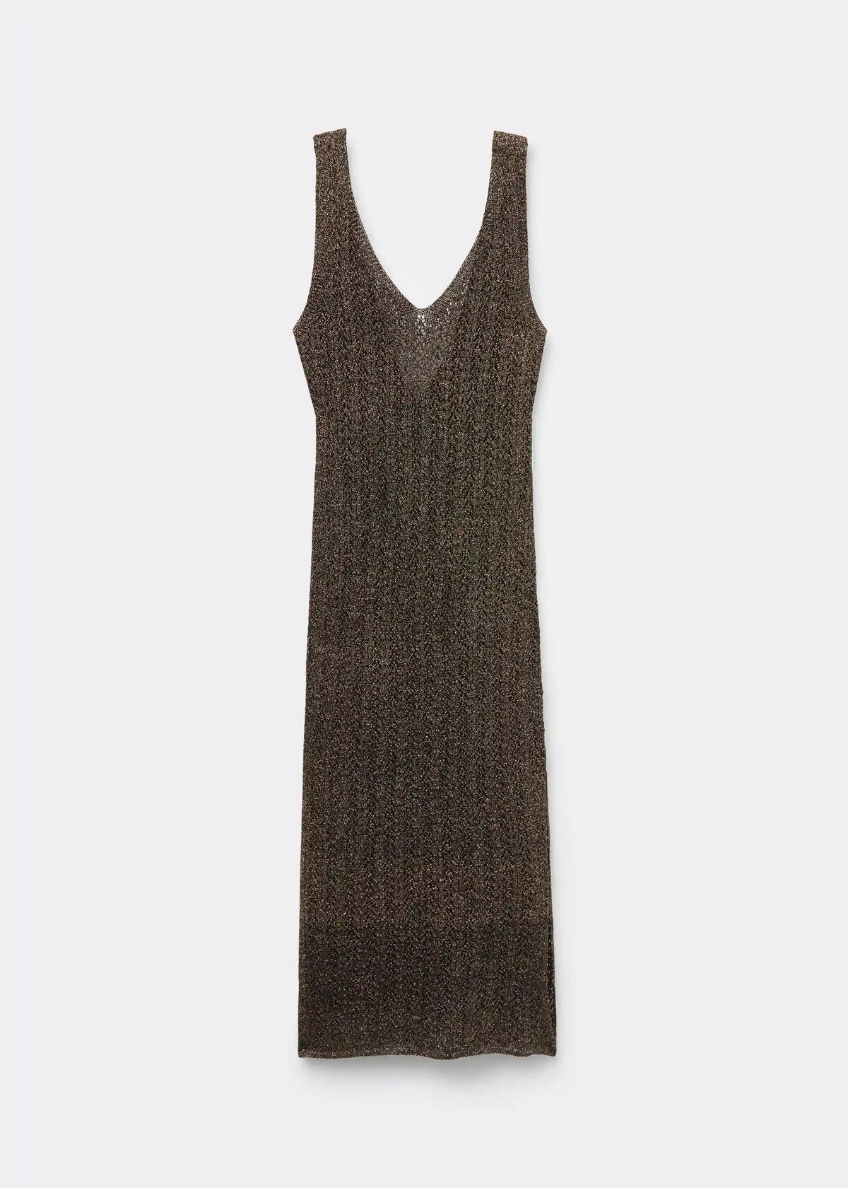 Crocheted Lamé Maxi Dress