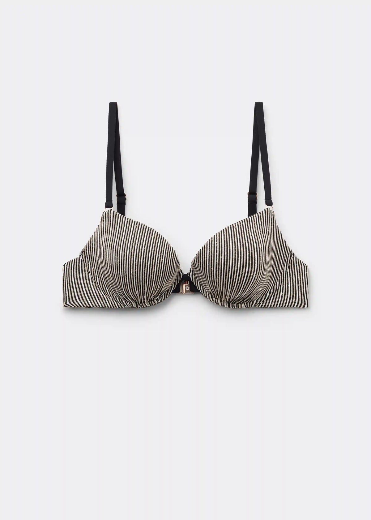 Push-Up Swimsuit Top Golden Stripes