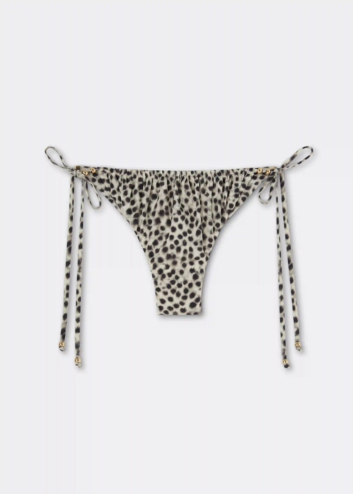 Brazilian String Swimsuit Bottom Faded Dots