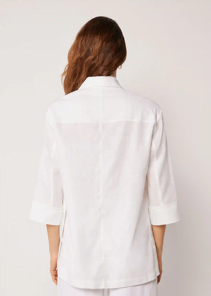 Loose Fit Blazer with Linen