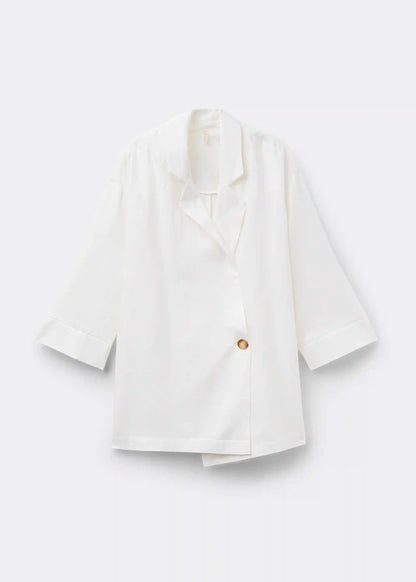 Loose Fit Blazer with Linen