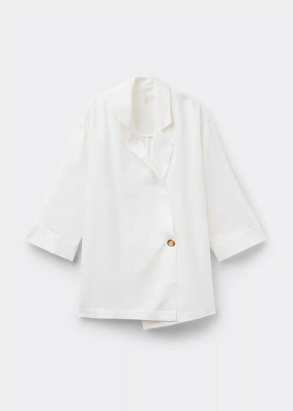 Loose Fit Blazer with Linen