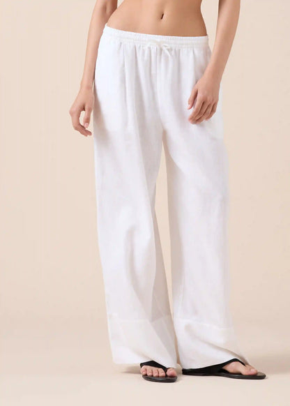 Linen and Viscose Palazzo Pants