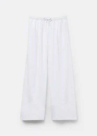 Linen and Viscose Palazzo Pants