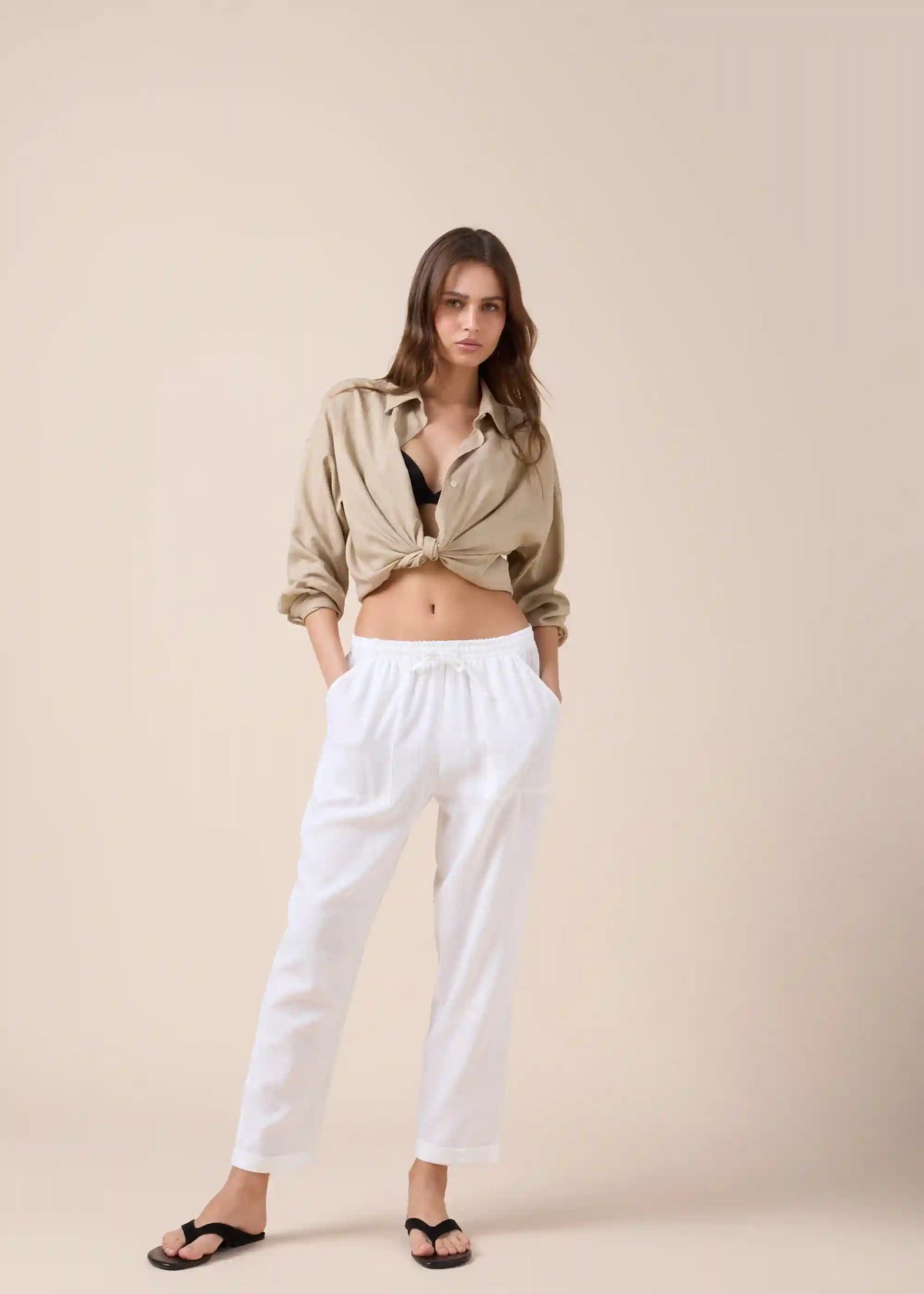 Linen and Viscose Pants