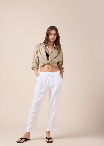 Linen and Viscose Pants