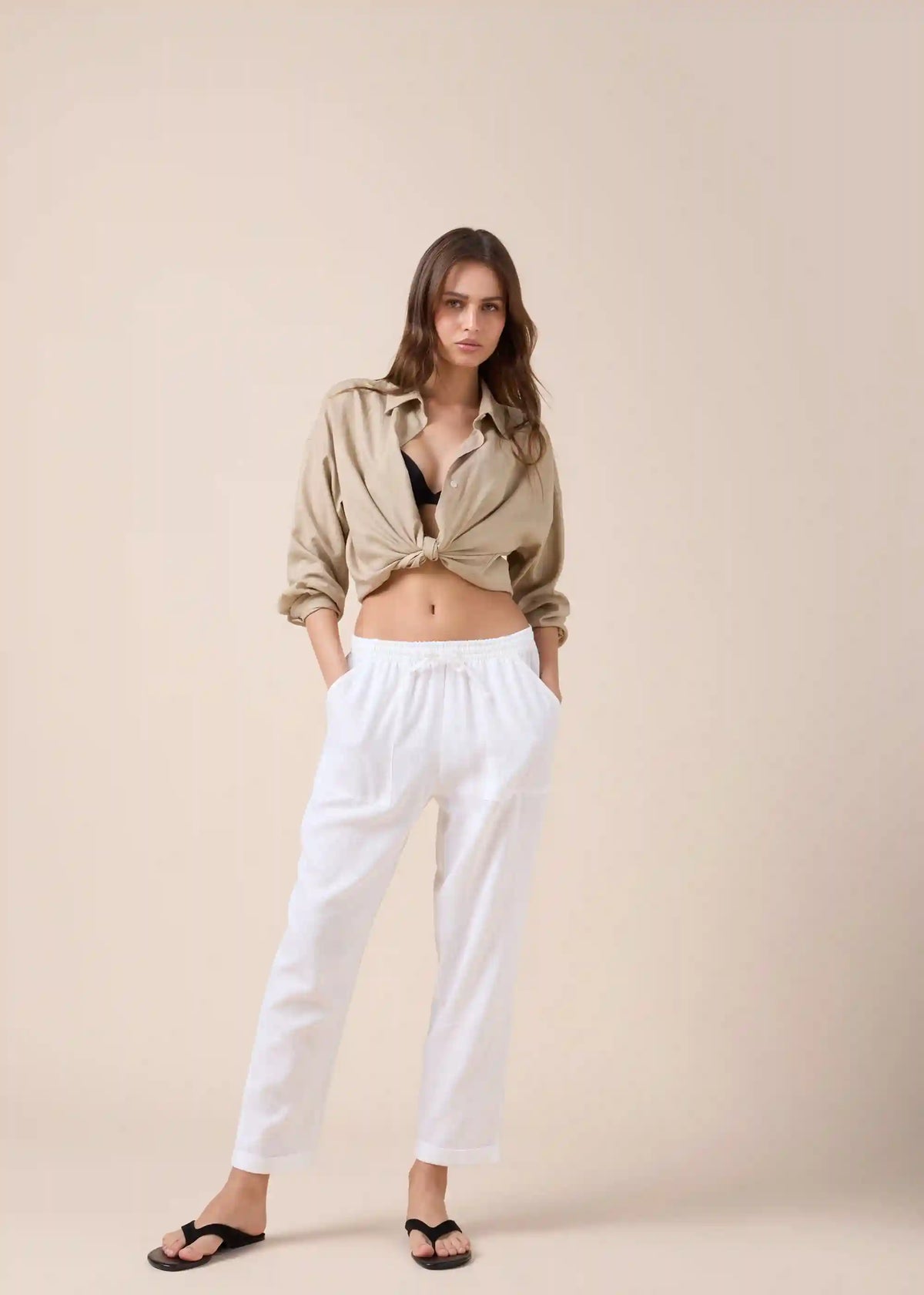 Linen and Viscose Pants