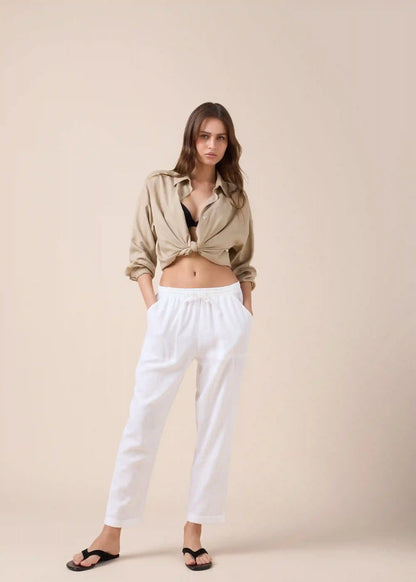 Linen and Viscose Pants