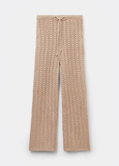 Long Crocheted Lamé Pants