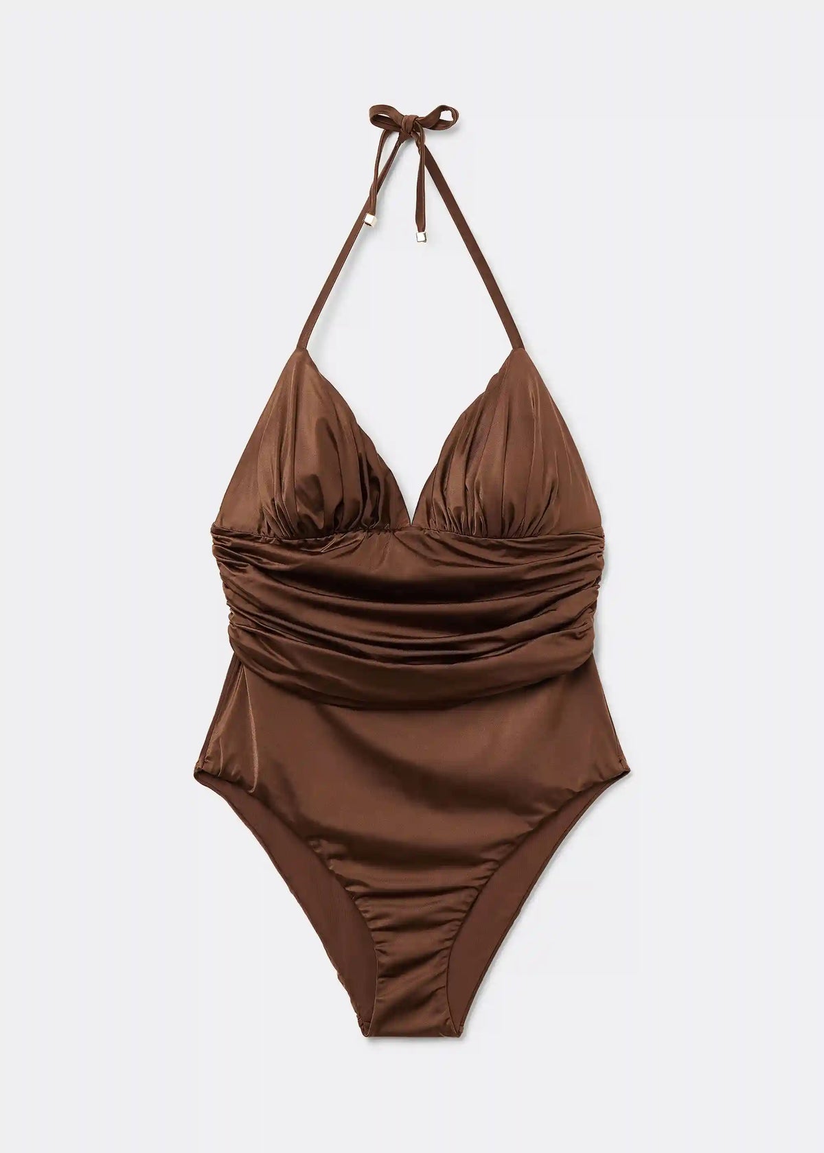 One Piece Swimsuit Shiny Satin
