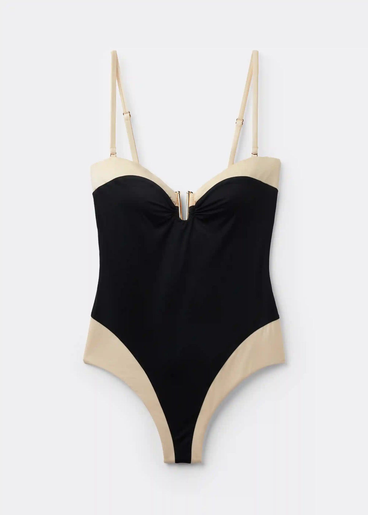 One Piece Swimsuit Elegant Bicolor