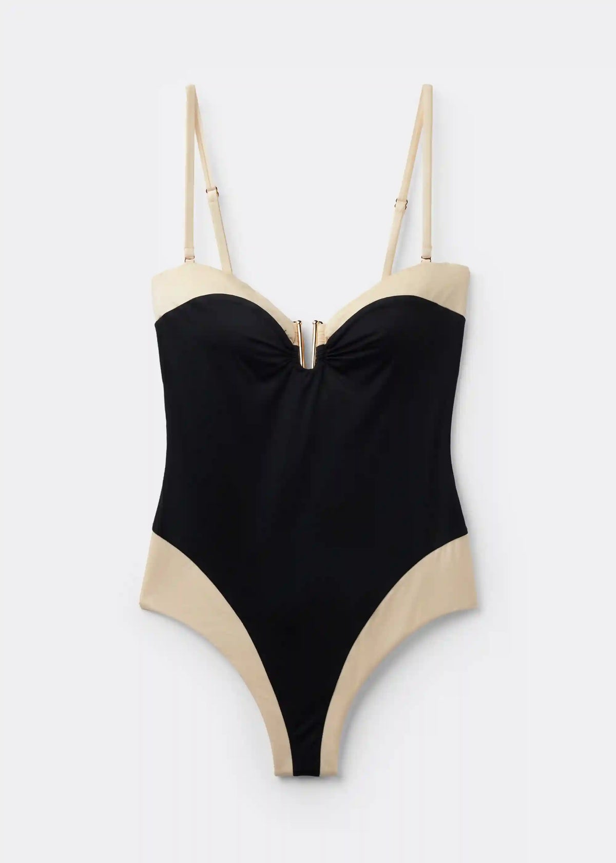 One Piece Swimsuit Elegant Bicolor