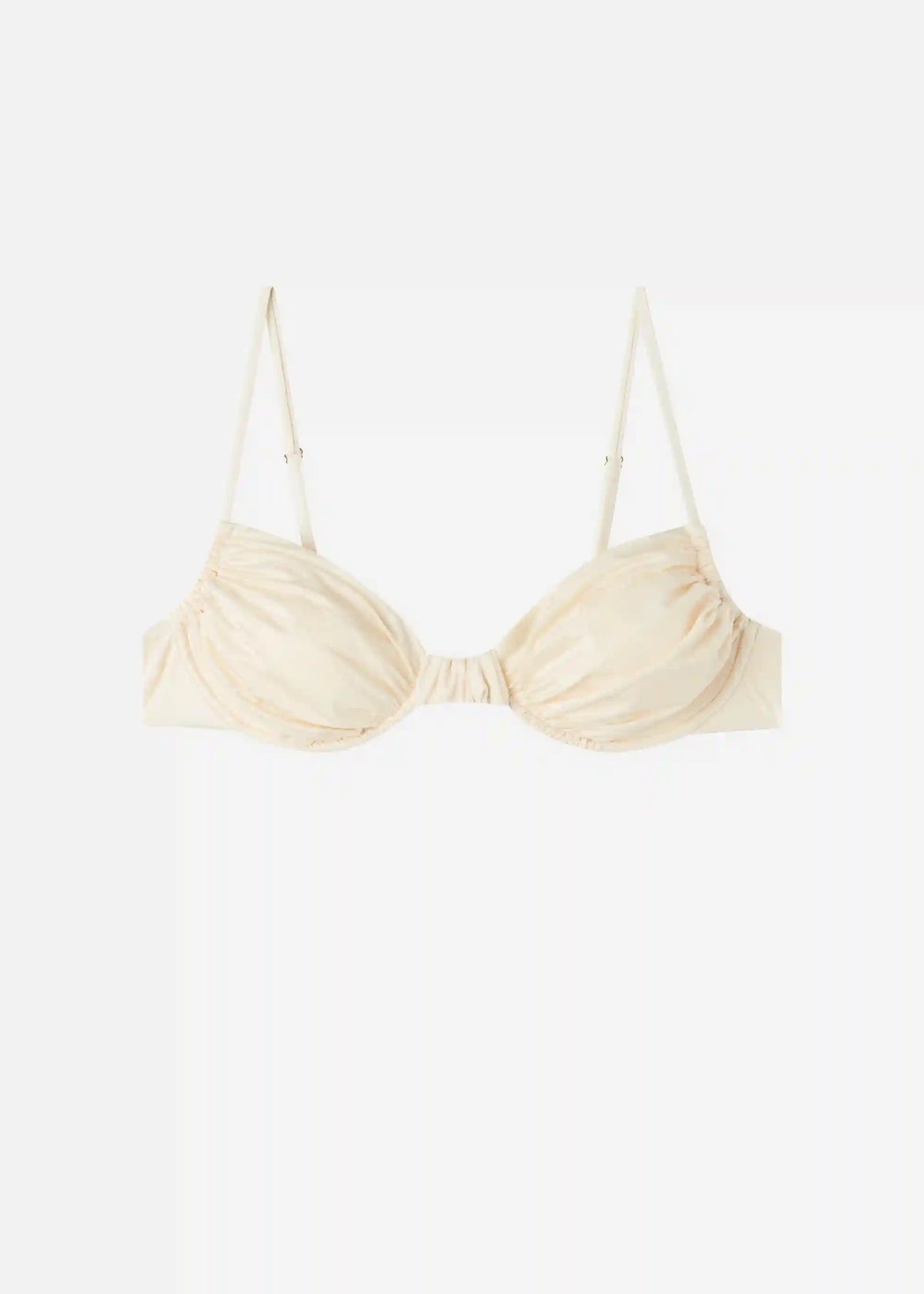 Shiny Satin Balconette Swimsuit Top