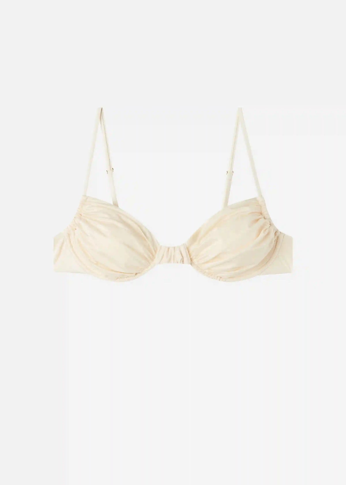Shiny Satin Balconette Swimsuit Top