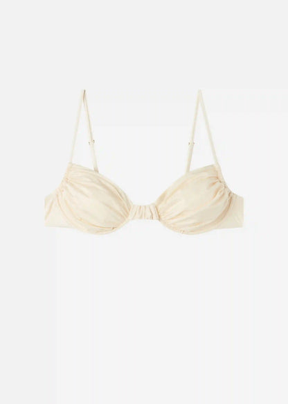 Shiny Satin Balconette Swimsuit Top