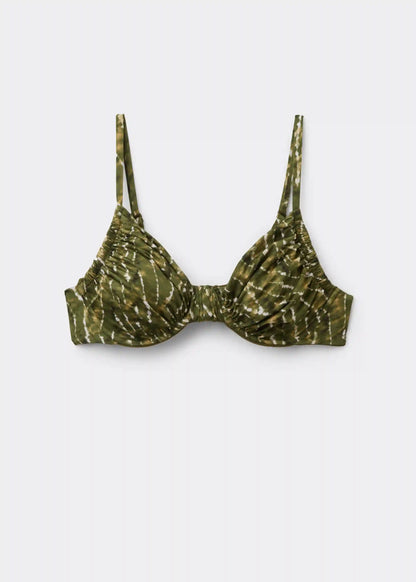 Balconette Swimsuit Top Natural Tie-Dye