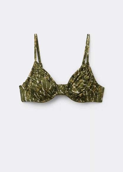 Balconette Swimsuit Top Natural Tie-Dye
