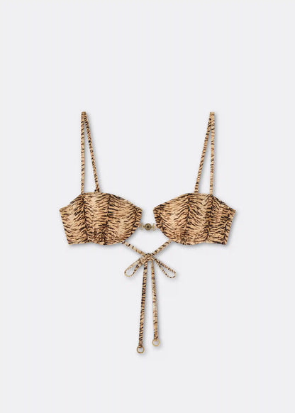 Minimal Fit Balconette Swimsuit Top Wild Tiger