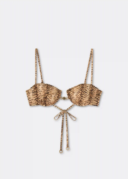 Minimal Fit Balconette Swimsuit Top Wild Tiger