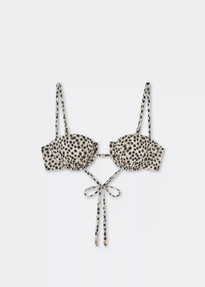 Balconette Swimsuit Top Faded Dots