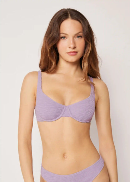 Balconette Swimsuit Top Crinkle Waves