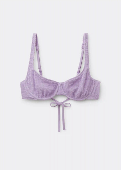 Balconette Swimsuit Top Crinkle Waves