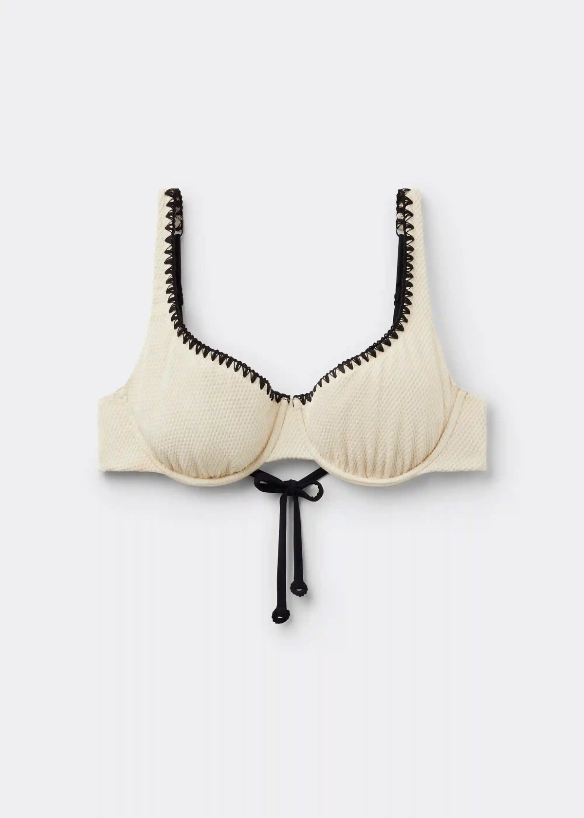 Balconette Swimsuit Top Bicolor Embroidery