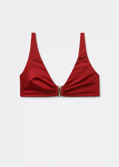 Shiny Satin Tank Swimsuit Top