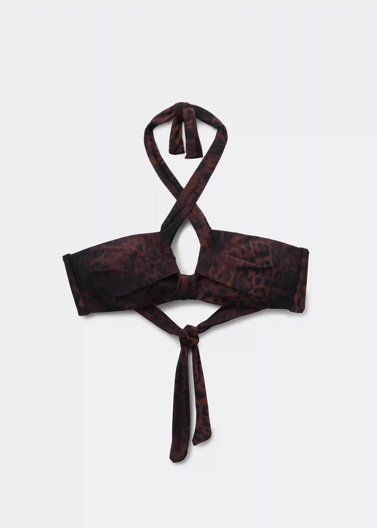 Strapless Bikini Top Dark Animalier