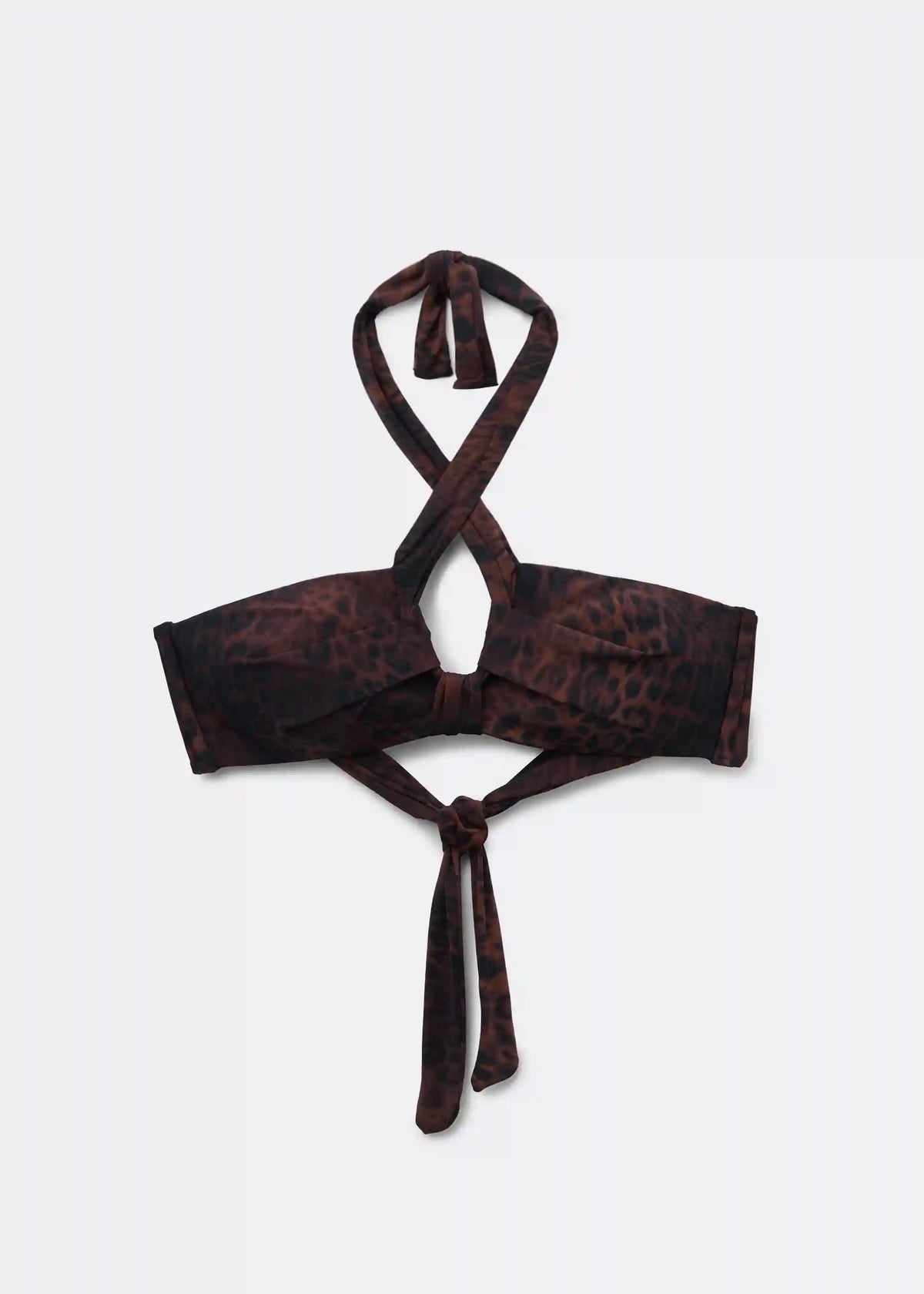 Strapless Bikini Top Dark Animalier