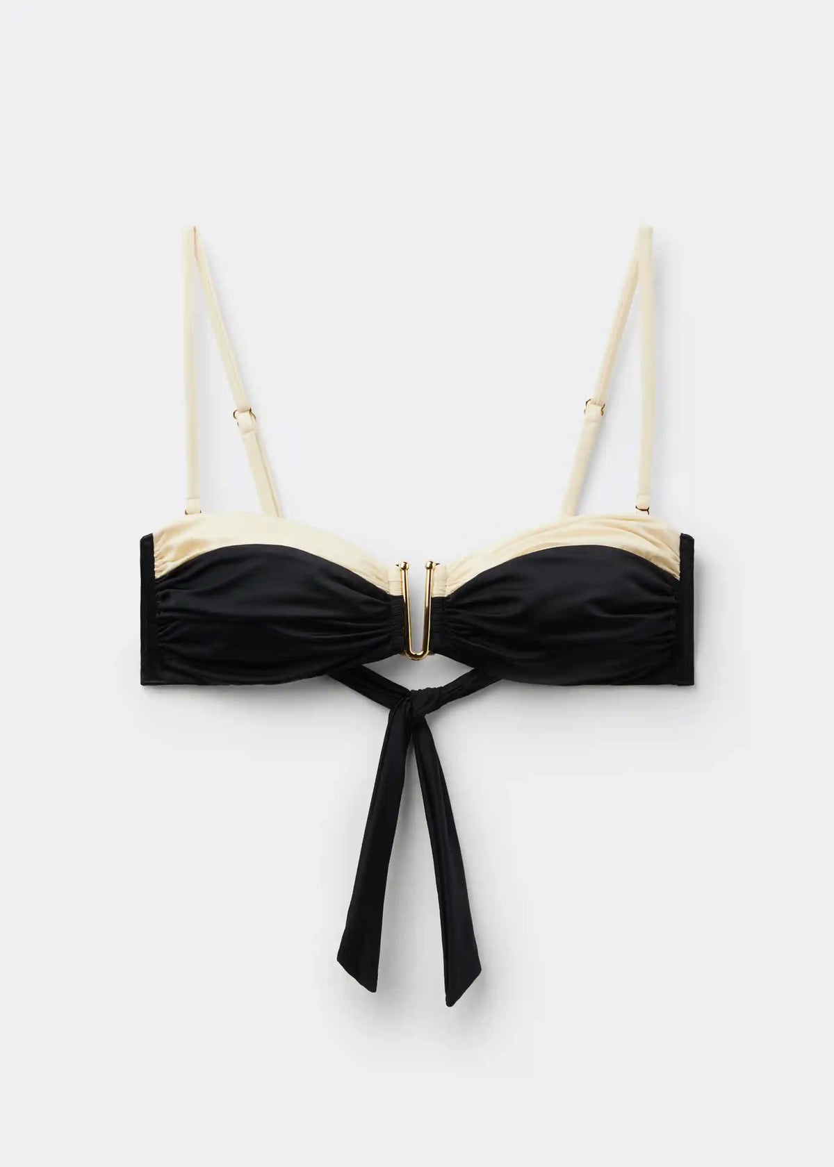 Bandeau Swimsuit Top Elegant Bicolor