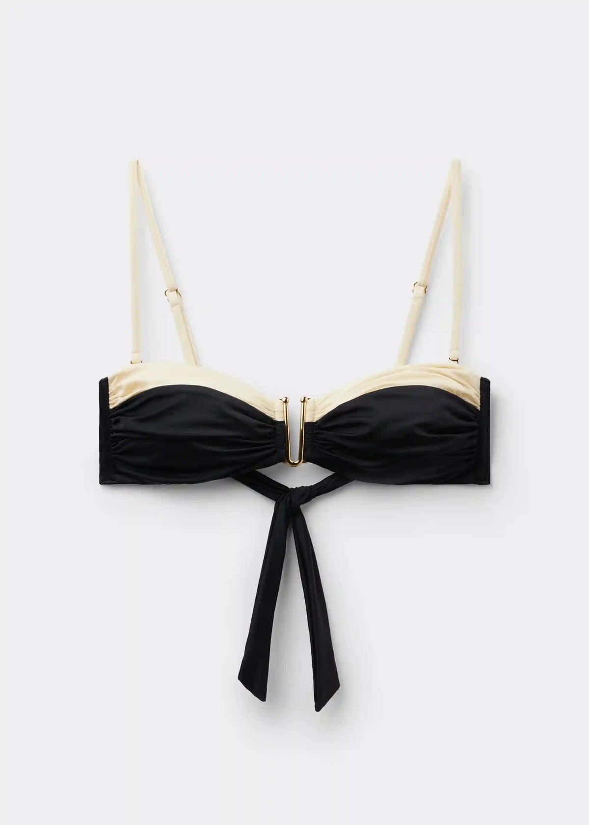 Bandeau Swimsuit Top Elegant Bicolor