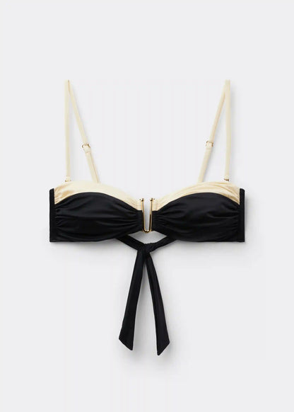 Bandeau Swimsuit Top Elegant Bicolor