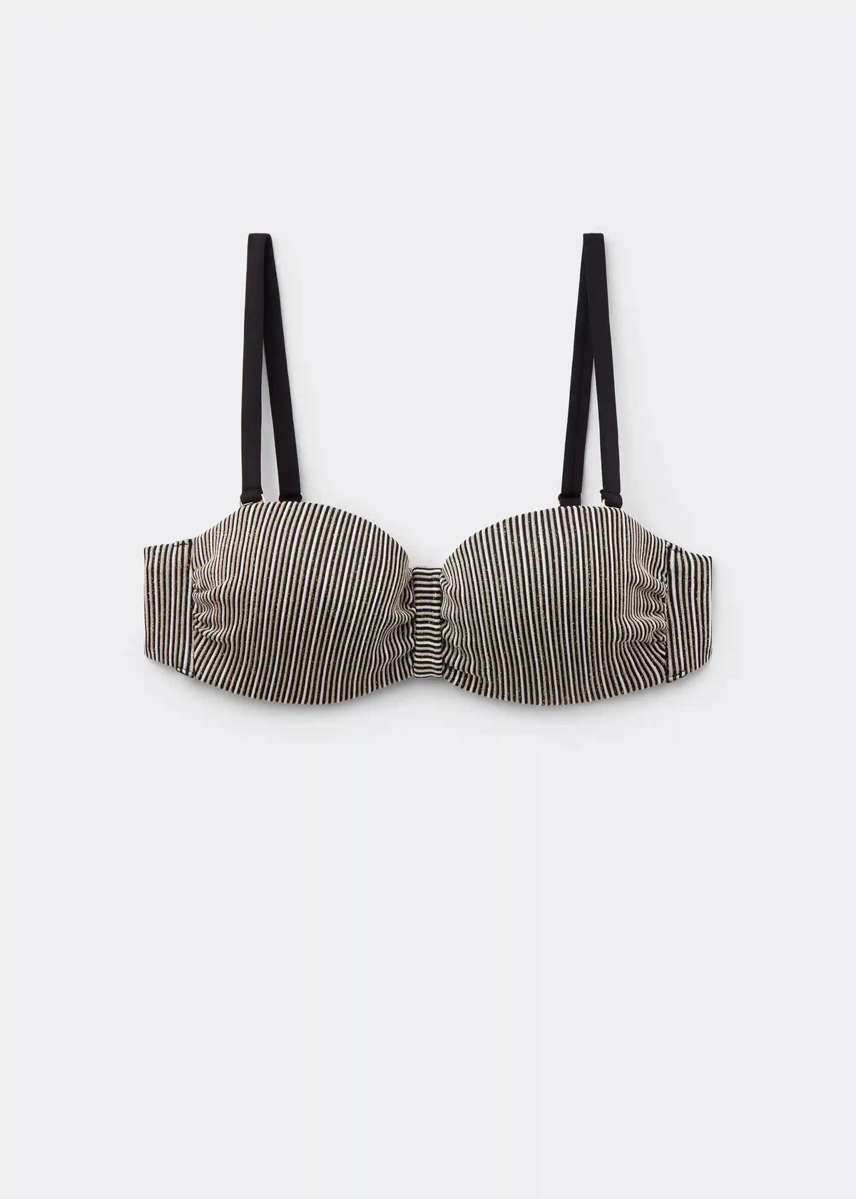 Bandeau Swimsuit Top Golden Stripes