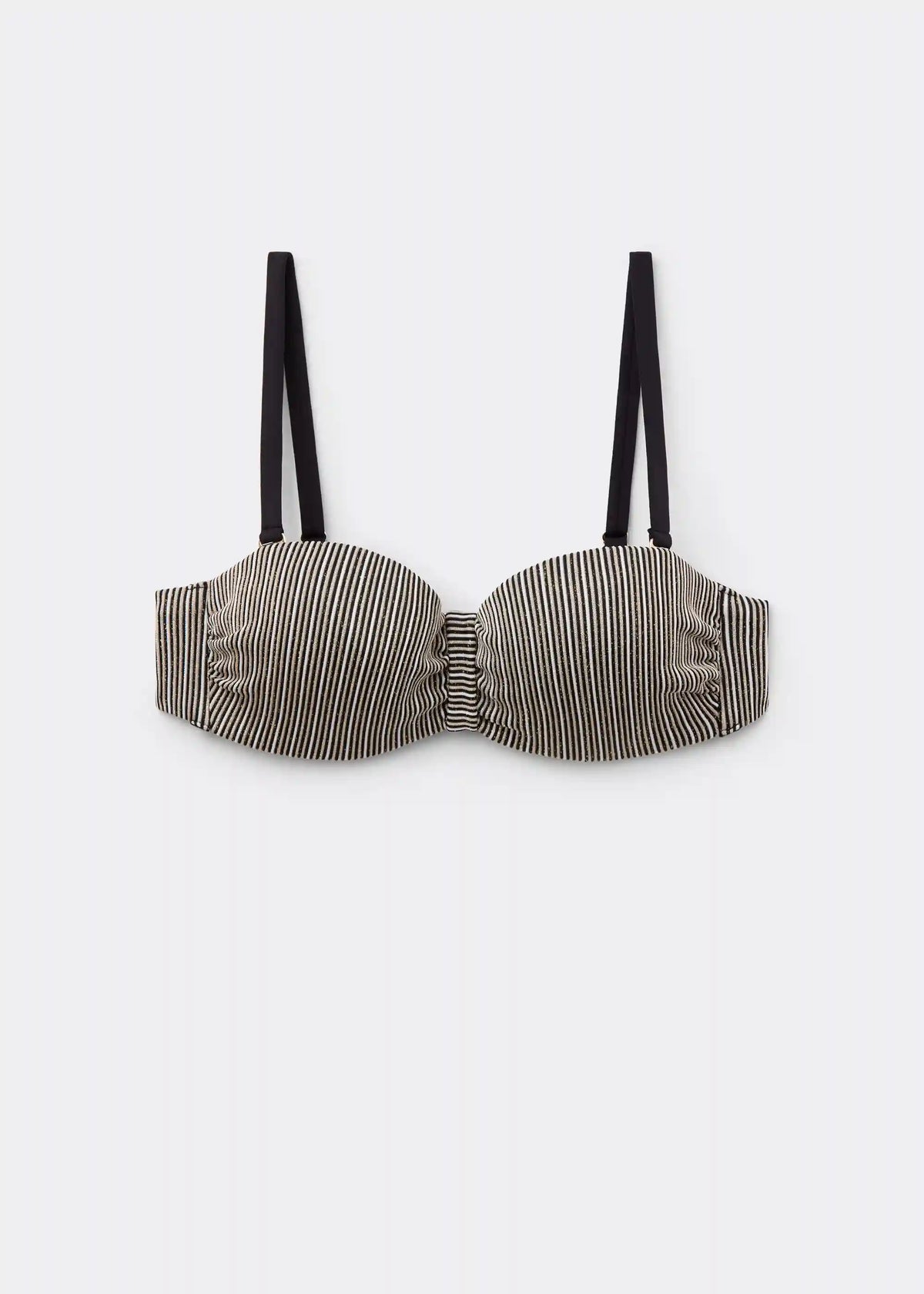 Bandeau Swimsuit Top Golden Stripes