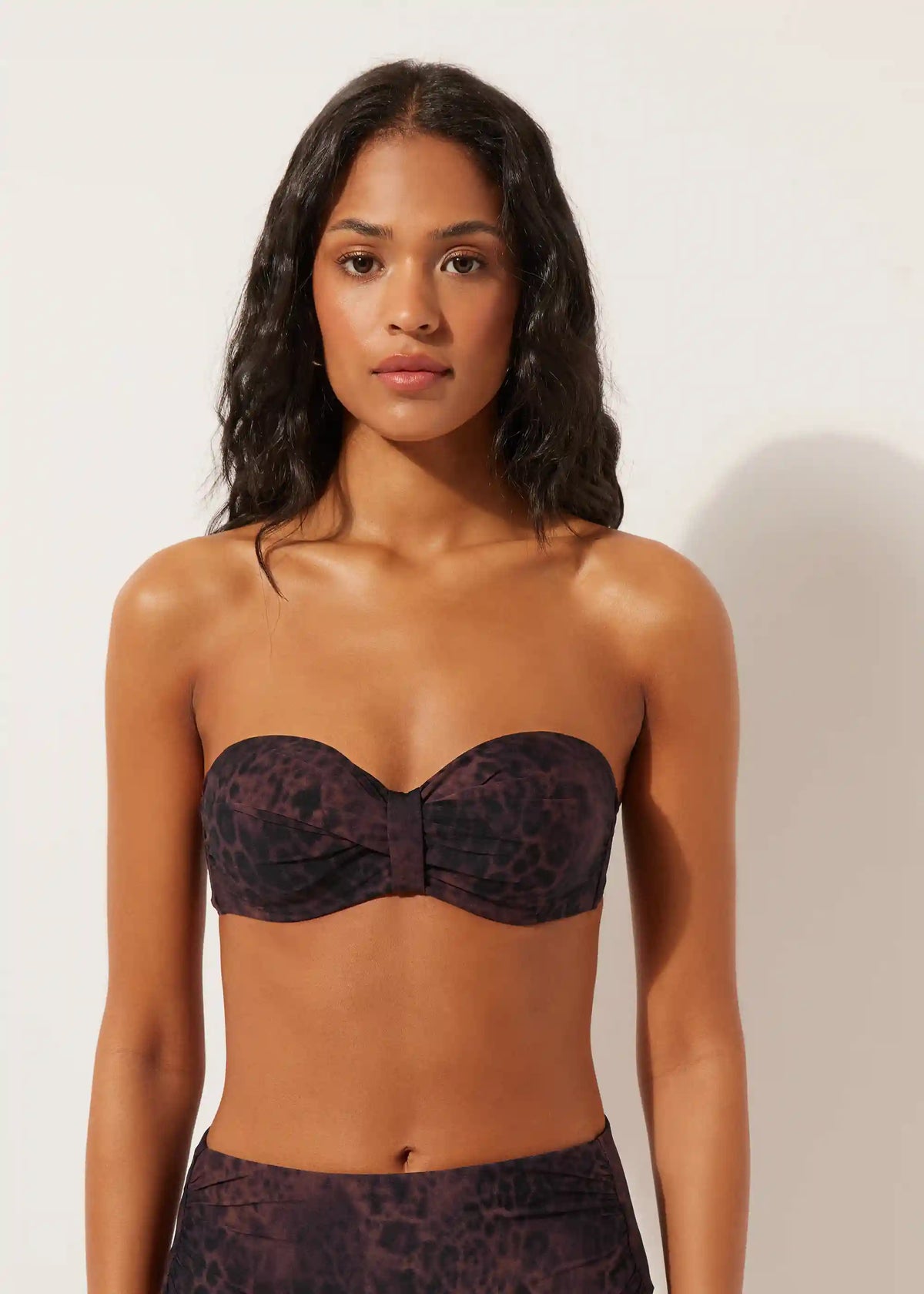 Bandeau Bikini Top Dark Animalier