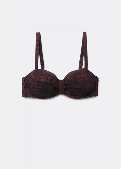 Bandeau Bikini Top Dark Animalier