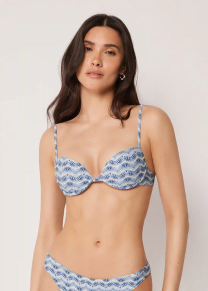 Padded Push-Up Swimsuit Top Water Reflection