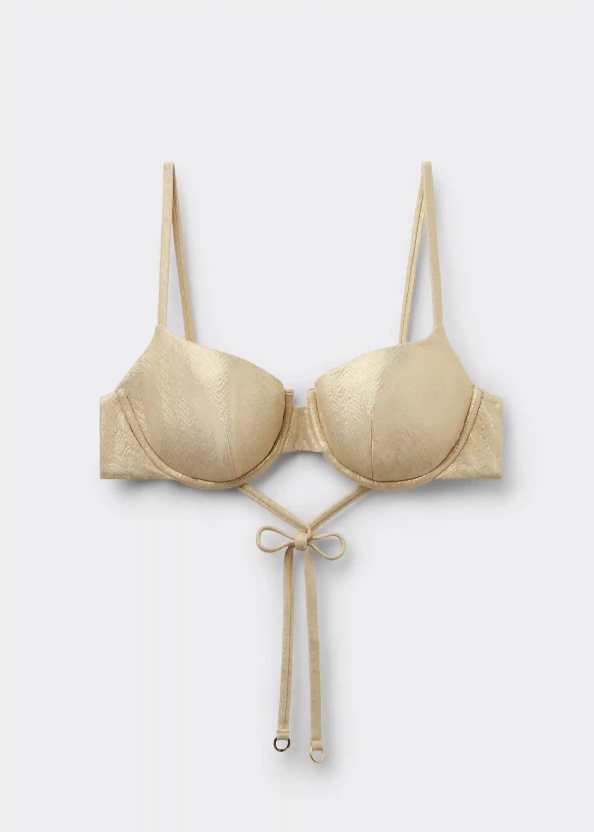 Push-Up Swimsuit Top Gold Waves