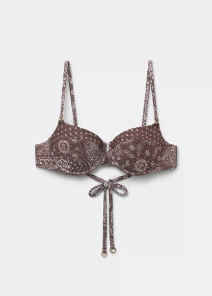 Paisley Push-Up Bikini Top