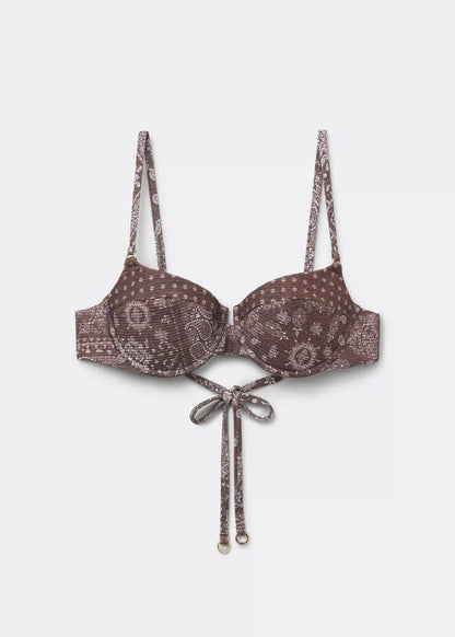 Paisley Push-Up Bikini Top