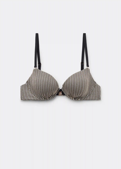Push-Up Swimsuit Top Golden Stripes