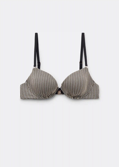 Push-Up Swimsuit Top Golden Stripes