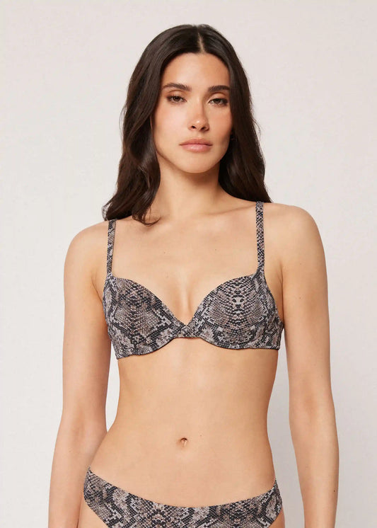 Push Up Swimsuit Top Classic Snake