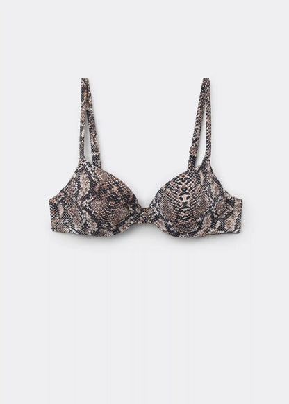 Push Up Swimsuit Top Classic Snake