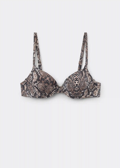 Push Up Swimsuit Top Classic Snake