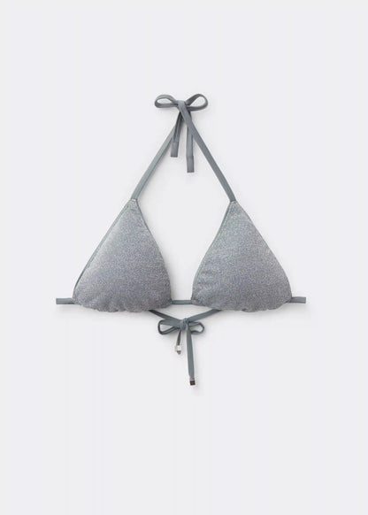 Triangle Swimsuit Top Metallic Glow