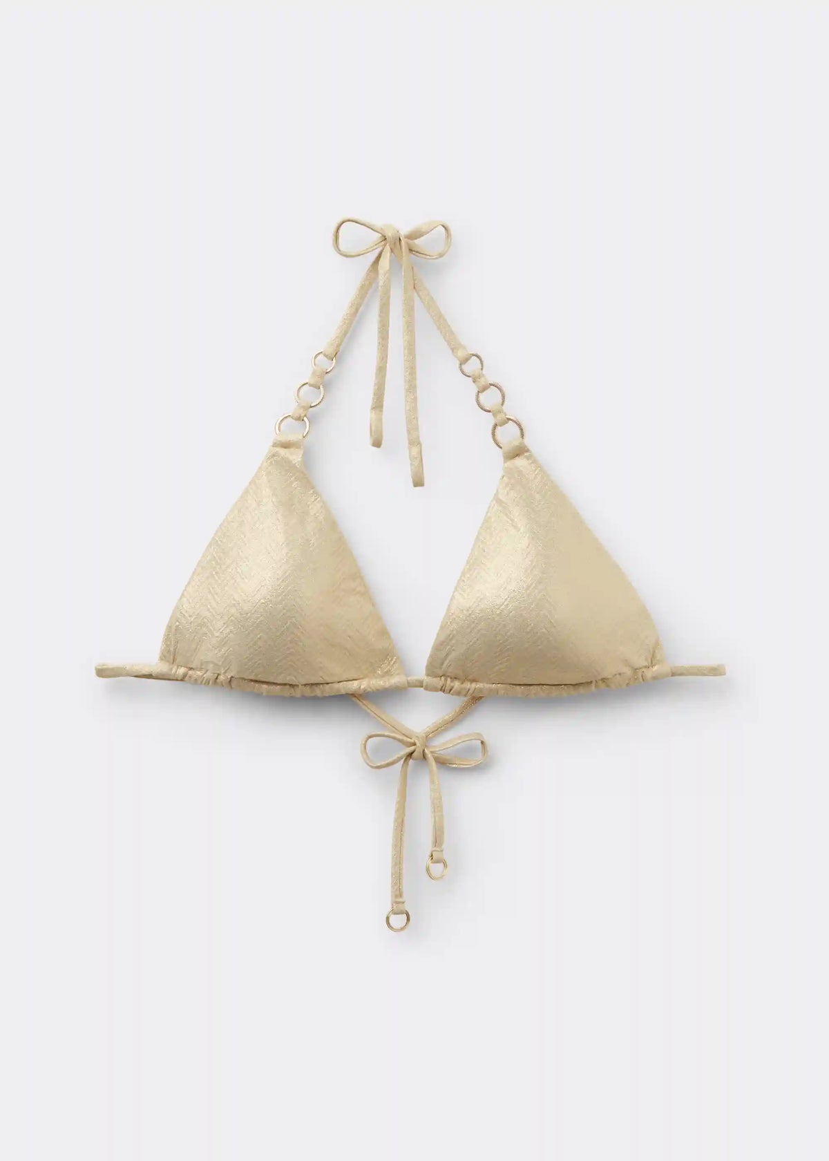 Triangle Swimsuit Top Gold Waves