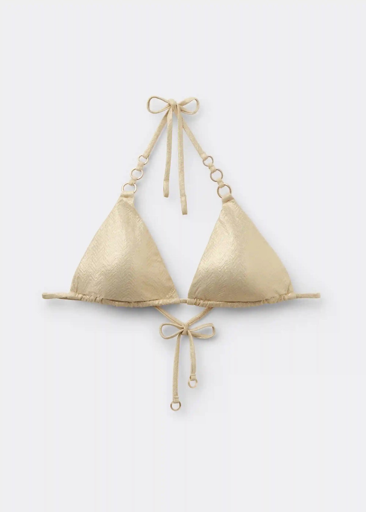 Triangle Swimsuit Top Gold Waves
