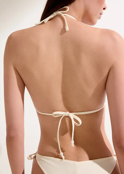 Triangle Swimsuit Top Sequin Net